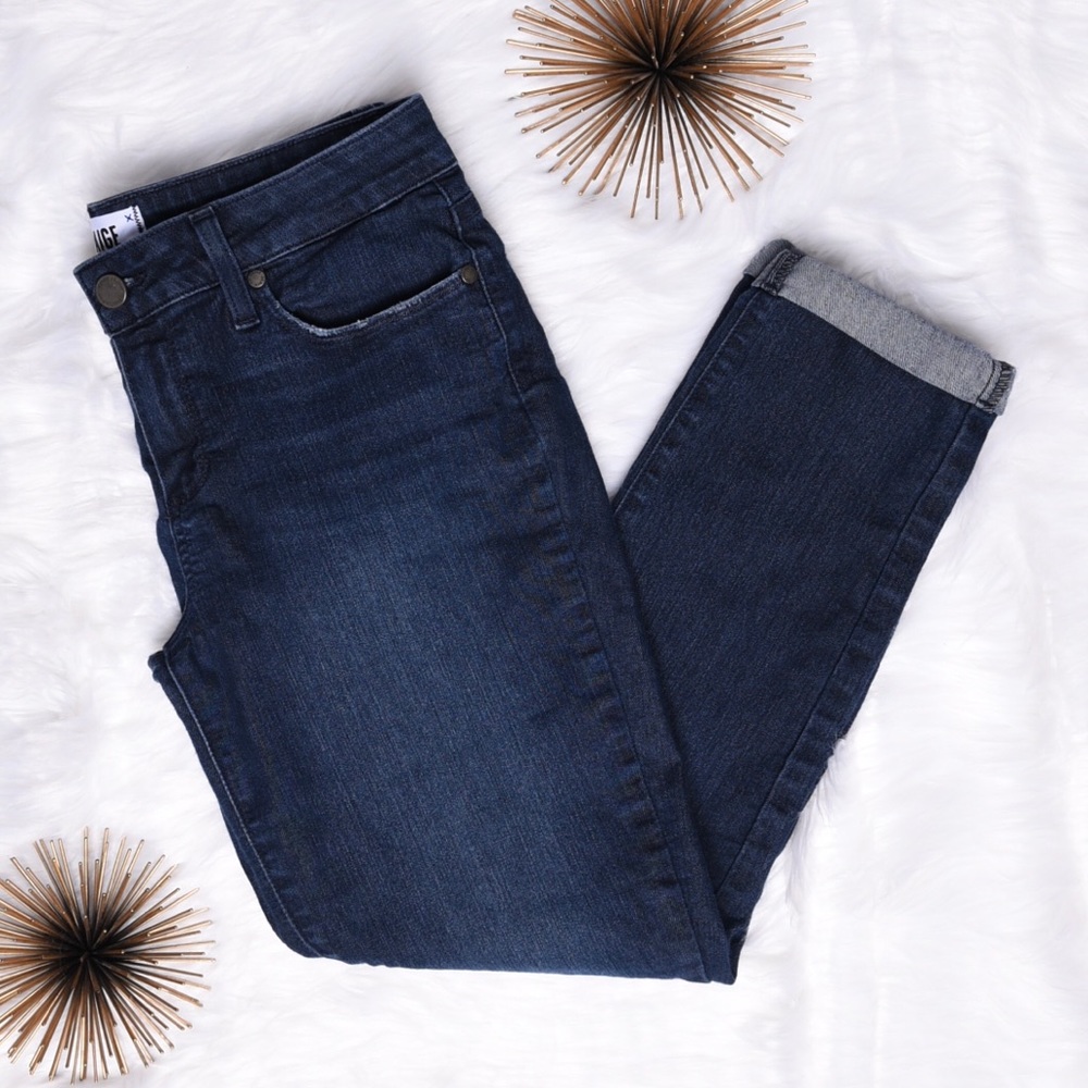 Paige Kylie Crop Skinny Ankle Denim Jeans Blue